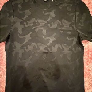 Karl Lagerfeld Black Camouflage Short Sleeve Tee